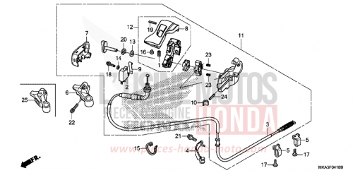 PARKING BRAKE LEVER NC750XDH de 2017